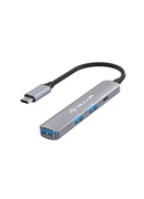 Tellur 4in1 USB-C 3.1 Hub Aluminum, Grey