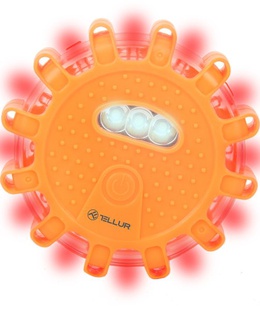  Tellur Basic LED Emergency Signal And Flashlight, 3 x AAA, Magnetic, Orange  Hover