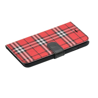  Tellur Book case Bimaterial for iPhone 7 black/red