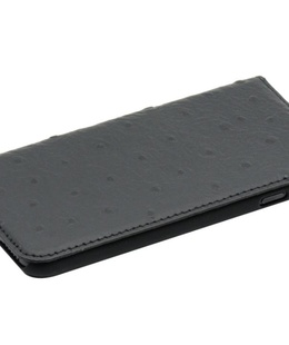  Tellur Book case Ostrich Genuine Leather for iPhone 7 black  Hover