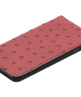  Tellur Book case Ostrich Genuine Leather for iPhone 7 red  Hover