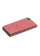  Tellur Book case Ostrich Genuine Leather for iPhone 7 red Hover