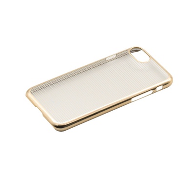  Tellur Cover Hard Case for iPhone 7 Horizontal Stripes gold