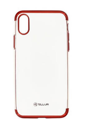  Tellur Cover Silicone Electroplated for iPhone X/XS red  Hover