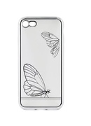  Tellur Cover Silicone for iPhone 7 Butterfly silver Hover