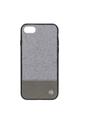  Tellur Cover Synthetic Leather Glitter II for iPhone 8 silver
