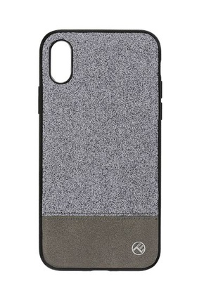  Tellur Cover Synthetic Leather Glitter II for iPhone X/XS silver  Hover