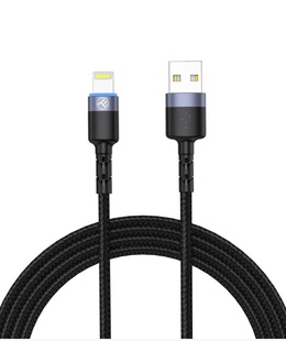  Tellur Data cable USB to Lightning LED, Nylon Braided, 1.2m black  Hover
