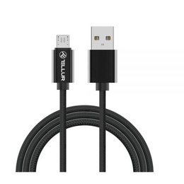  Tellur Data cable, USB to Micro USB, Nylon Braided, 1m black