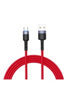  Tellur Data Cable USB to Type-C with LED Light 3A 1.2m Red