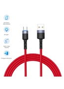  Tellur Data Cable USB to Type-C with LED Light 3A 1.2m Red Hover