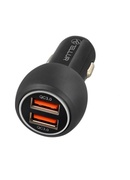  Tellur Dual USB Car Charger With QC 3.0, 6A black