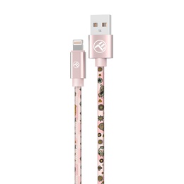  Tellur Graffiti USB to Lightning Cable 3A 1m Pink