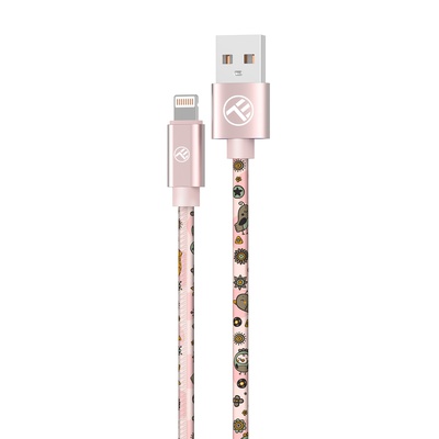  Tellur Graffiti USB to Lightning Cable 3A 1m Pink