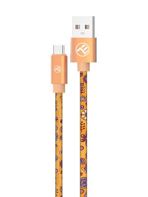  Tellur Graffiti USB to Type-C Cable 3A 1m Orange  Hover