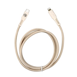  Tellur Green Data Cable Type-C To Lightning 2.4A PD20W 1m nylon Cream