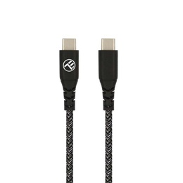  Tellur Green Data cable Type-C to Type-C 3A PD60W 1m nylon black