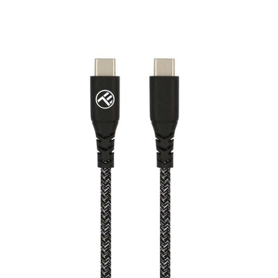  Tellur Green Data cable Type-C to Type-C 3A PD60W 1m nylon black