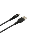  Tellur Green Data cable USB to Type-C 3A 1m nylon black Hover