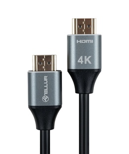  Tellur High Speed HDMI 2.0 cable, 4K 18Gbps plug-plug Ethernet gold-plated 3m black  Hover