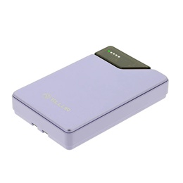  Tellur Power Bank 10000mAh, USB-C + Lightning cables built-in  purple