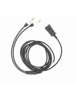  Tellur QD to 2 x Jack 3.5mm Adapter Cable 2.2m Black  Hover