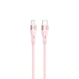  Tellur Silicone Type-C to Lightning Cable PD30W 1m Pink