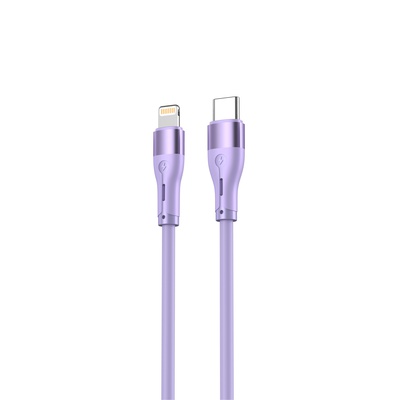  Tellur Silicone Type-C to Lightning Cable PD30W 1m Purple