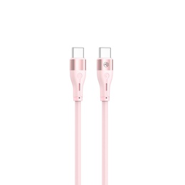  Tellur Silicone Type-C to Type-C Cable PD60W 1m Pink