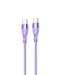  Tellur Silicone Type-C to Type-C Cable PD60W 1m Purple  Hover