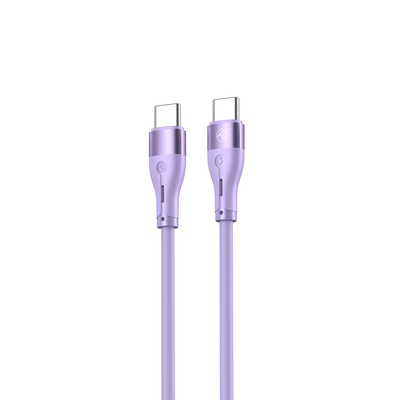  Tellur Silicone Type-C to Type-C Cable PD60W 1m Purple