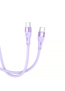  Tellur Silicone Type-C to Type-C Cable PD60W 1m Purple Hover