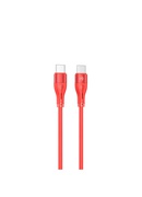  Tellur Silicone Type-C to Type-C Cable PD60W 1m Red