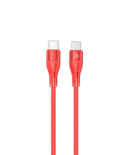  Tellur Silicone Type-C to Type-C Cable PD60W 1m Red  Hover