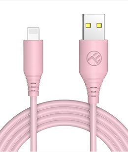  Tellur Silicone USB to Lightning Cable 3A 1m Pink  Hover