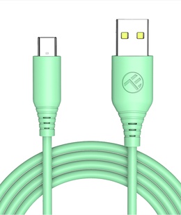 Tellur Silicone USB to Type-C Cable 3A 1m Green  Hover
