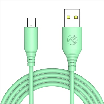  Tellur Silicone USB to Type-C Cable 3A 1m Green