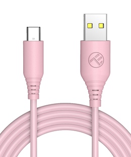  Tellur Silicone USB to Type-C Cable 3A 1m Pink  Hover