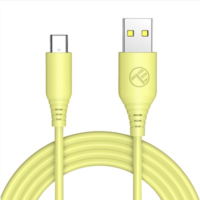  Tellur Silicone USB to Type-C Cable 3A 1m Yellow