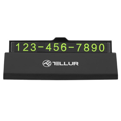  Tellur Temporary Car Parking Phone Number Card Black