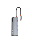  Tellur USB-C hub, PD 3.0 100W, HDMI, 3xUSB 3.0 grey Hover