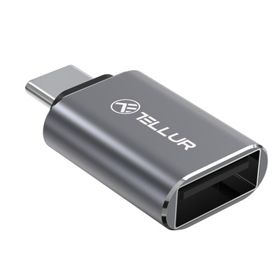  Tellur USB-C to USB-A M/F Adapter 10Gbps, 3A Aluminum Alloy