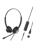 Austiņas Tellur Voice 420 Wired Headset Binaural Black Hover