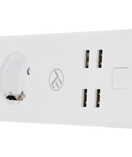  Tellur WiFi Power Strip, 3 Outlets, 4*USB 4A, 2200W, 10A, 1.8m  Hover