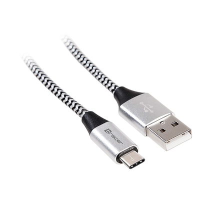  Tracer 46265 USB 2.0 Type C A Male 1m Black Silver