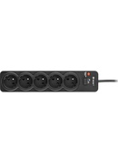  Tracer 46975 PowerGuard 1.8m Black (5 Outlets) Hover