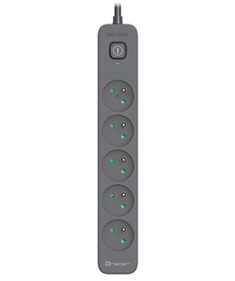  Tracer 47024 Zebra mobile ready 1.5m (5 outlets + 2USB 2,1A)  Hover