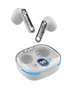 Austiņas White Shark GEB-TWS37 HyperBeat White  Hover