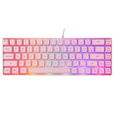 Tastatūra White Shark GK-2201 RONIN Pink-US