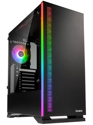  Zalman S5 Black ATX, RGB fan + fan, T/G  Hover